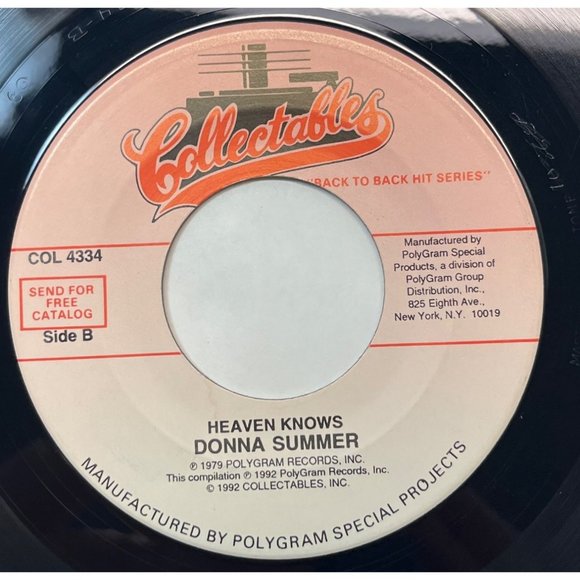 Donna Summer Hot Stuff / Heaven Knows 45 Disco Funk Collectables 4334 - Picture 2 of 6